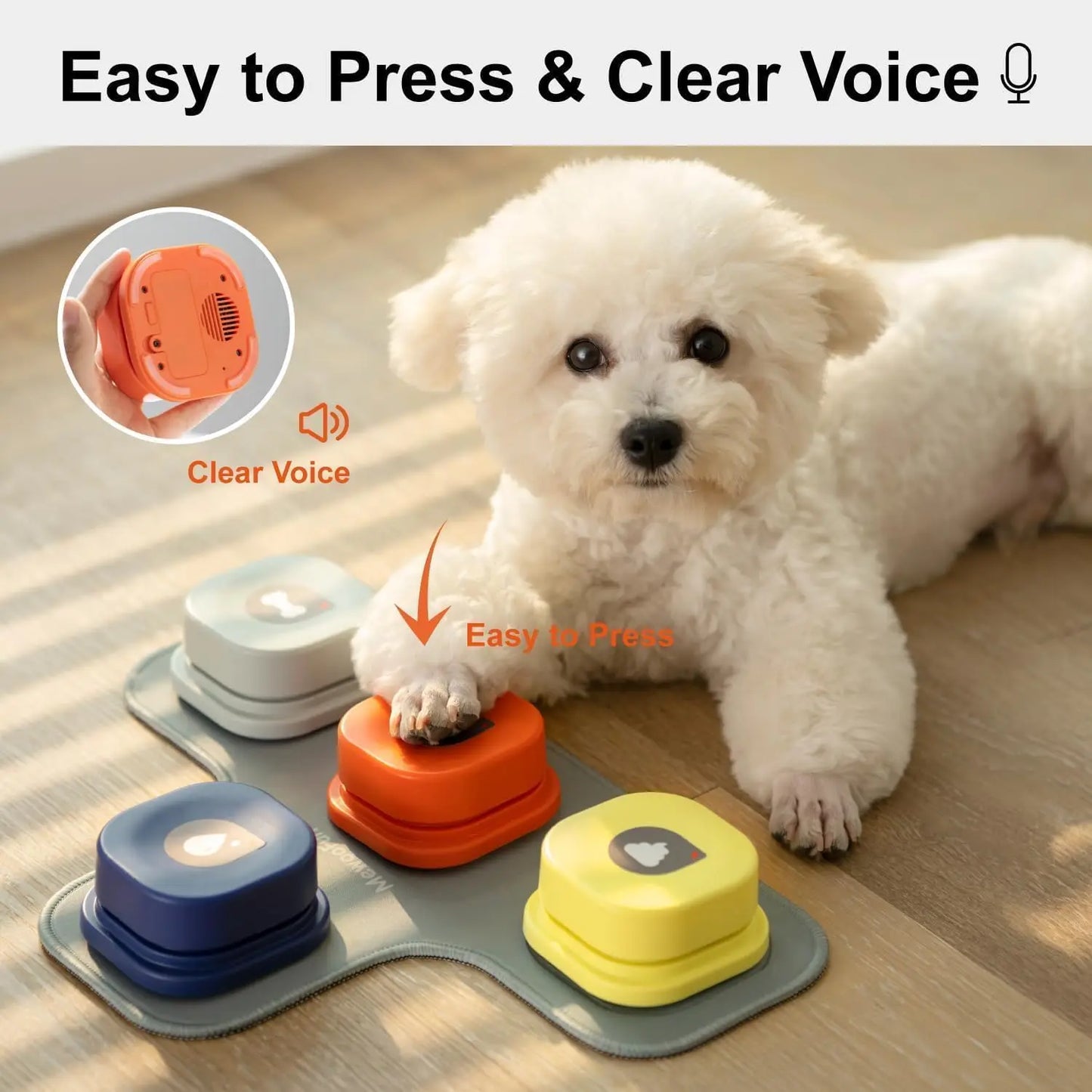 MEWOOFUN Dog Button Record Talking Pet Communication Vocal