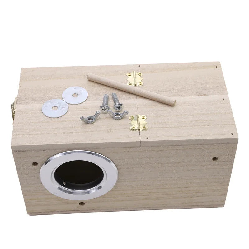 Pet Bird House Parakeet Nest Box Bird House Budgie Wood Breeding