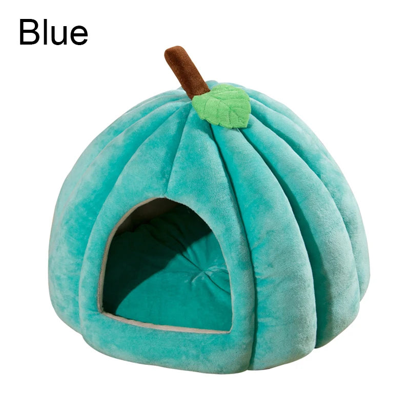 3D Pumpkin Pet House Semi-enclosed Removable Bottom Non-slip
