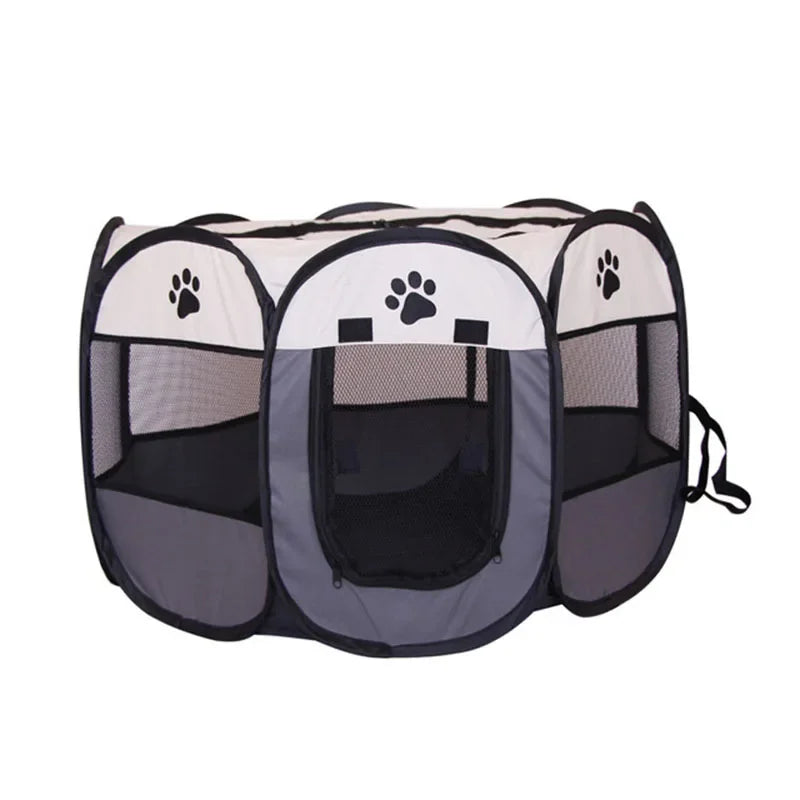 Portable Foldable Pet Tent Kennel Octagonal Fence Puppy Shelter