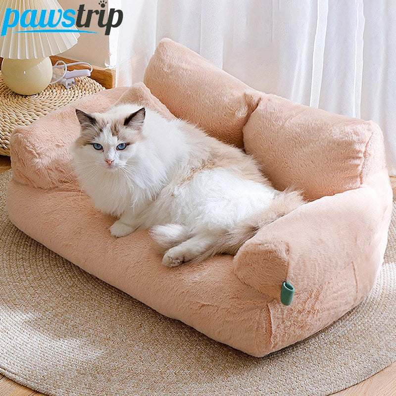 Luxury Cat Bed Sofa Winter Warm Cat Nest Pet Bed for Small Medium