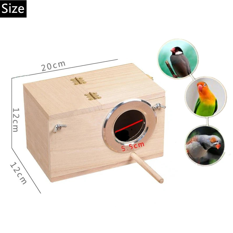 Pet Bird House Parakeet Nest Box Bird House Budgie Wood Breeding