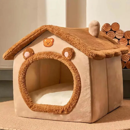 Foldable Pet House Removable Washable Cat House Puppy Cave Sofa