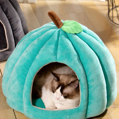 3D Pumpkin Pet House Semi-enclosed Removable Bottom Non-slip