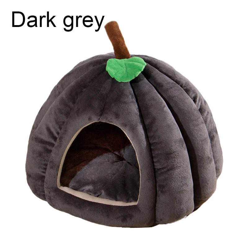 3D Pumpkin Pet House Semi-enclosed Removable Bottom Non-slip