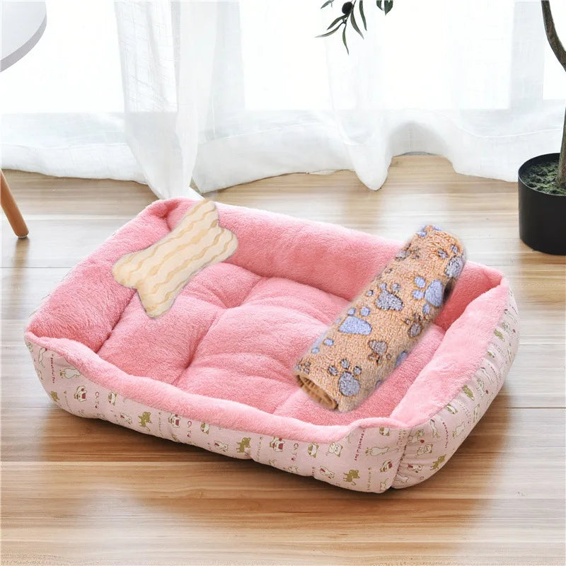 Small Dog House Kennel Pet Nest Four Seasons Washable Teddy Bear