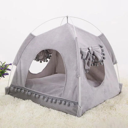 Sweet Princess Cat Bed Foldable Cats Tent Dog House Bed Kitten