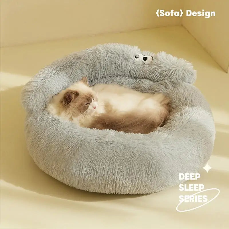 Super Cat Bed Warm Sleeping Cat Nest Soft Long Plush Best Pe