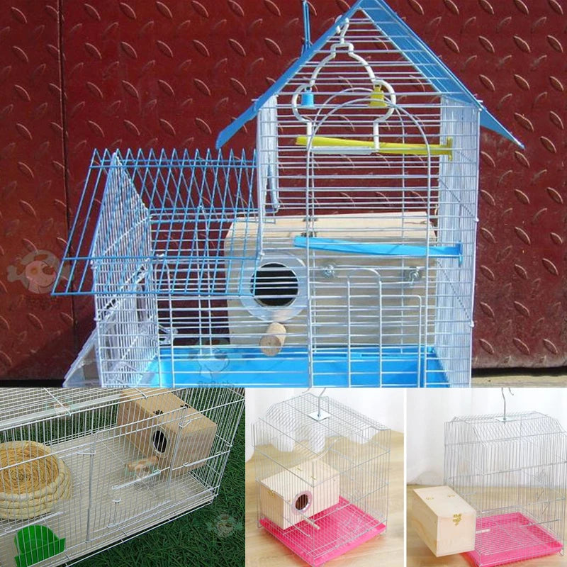 Pet Bird House Parakeet Nest Box Bird House Budgie Wood Breeding