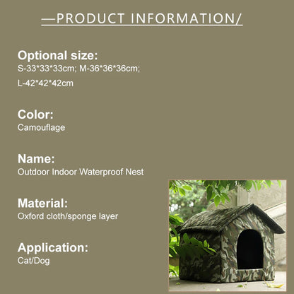 Outdoor Indoor Cat House Stray Cat Dog House Wind and Rain Shield