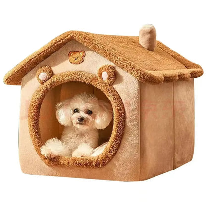 Indoor Warm Dog House Soft Pet Bed Tent House Dog Kennel Cat Bed