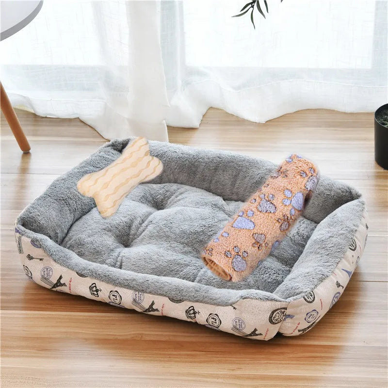 Small Dog House Kennel Pet Nest Four Seasons Washable Teddy Bear