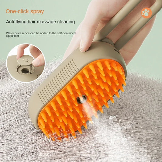 Cat Steam Brush Steamy Dog Brush 3 in 1 Electric Spray Cat Hair